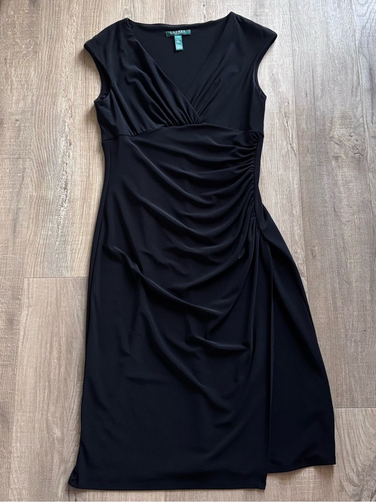 Ralph Lauren Dresses & Skirts - Ralph Lauren V-Neck Sleevless Drapey Dress in Black